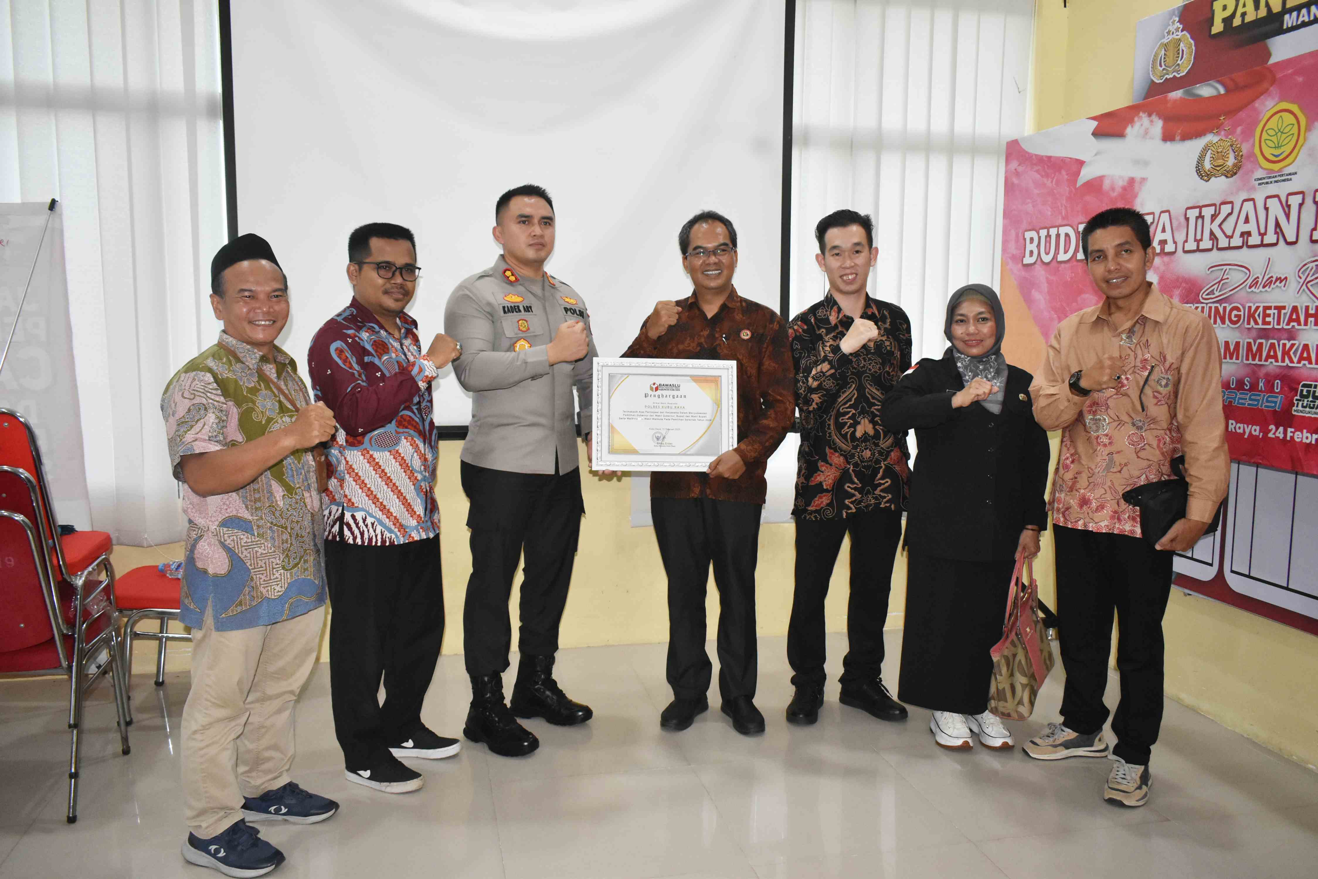 Bawaslu Kubu Raya Koordinasi dengan Polres Kubu Raya Pasca Pemilihan tahun 2024, Berikan Apresiasi atas Dukungan Pengamanan