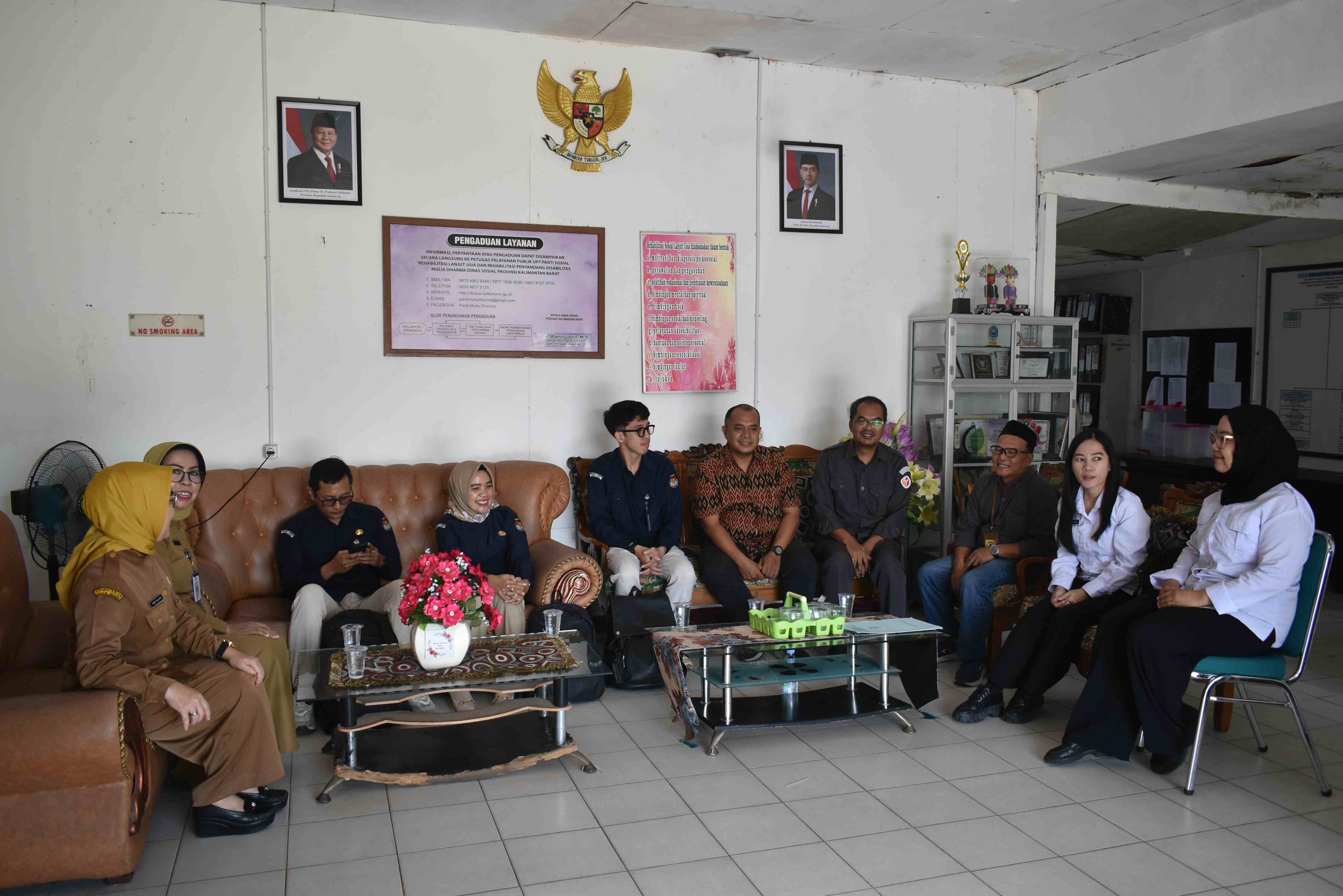 Bawaslu dan KPU Kubu Raya Lakukan Koordinasi ke UPT Rehabilitasi Mulia Dharma Kalbar di Kubu Raya