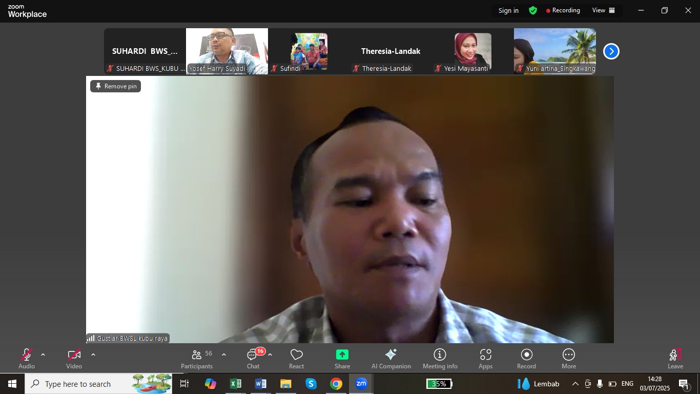 Anggota Bawaslu Kubu Raya Ikuti Rakor Pengawasan Pemutakhiran Data Pemilih Berkelanjutan (PDPB) 2025 Bersama Bawaslu Kalbar