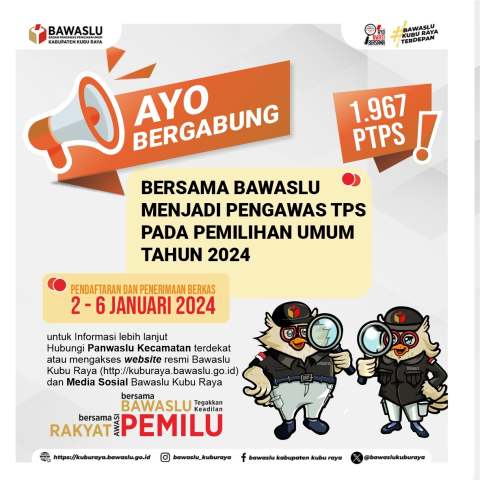 BERSAMA BAWASLU MENJADI PENGAWAS TPS PADA PEMILU 2024